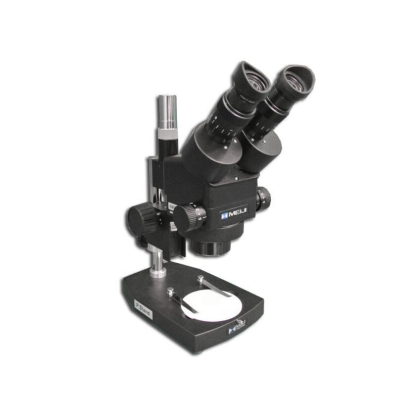 Meiji Techno EMZ-8TR/BLACK + MA502 + PK/BLACK (7X – 45X) Stand Configuration System, Working Distance: 104mm (4.09″)
